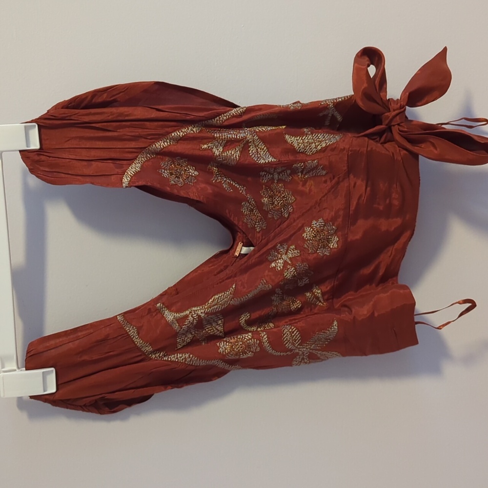 Free People Wrap Style Formal Crop Top Large
